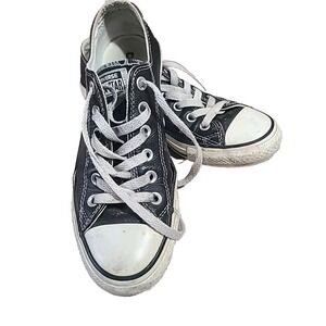 Converse CTAS All Star Low Top Sneakers Black Leather Size 5 Men 7 Women Unisex‎